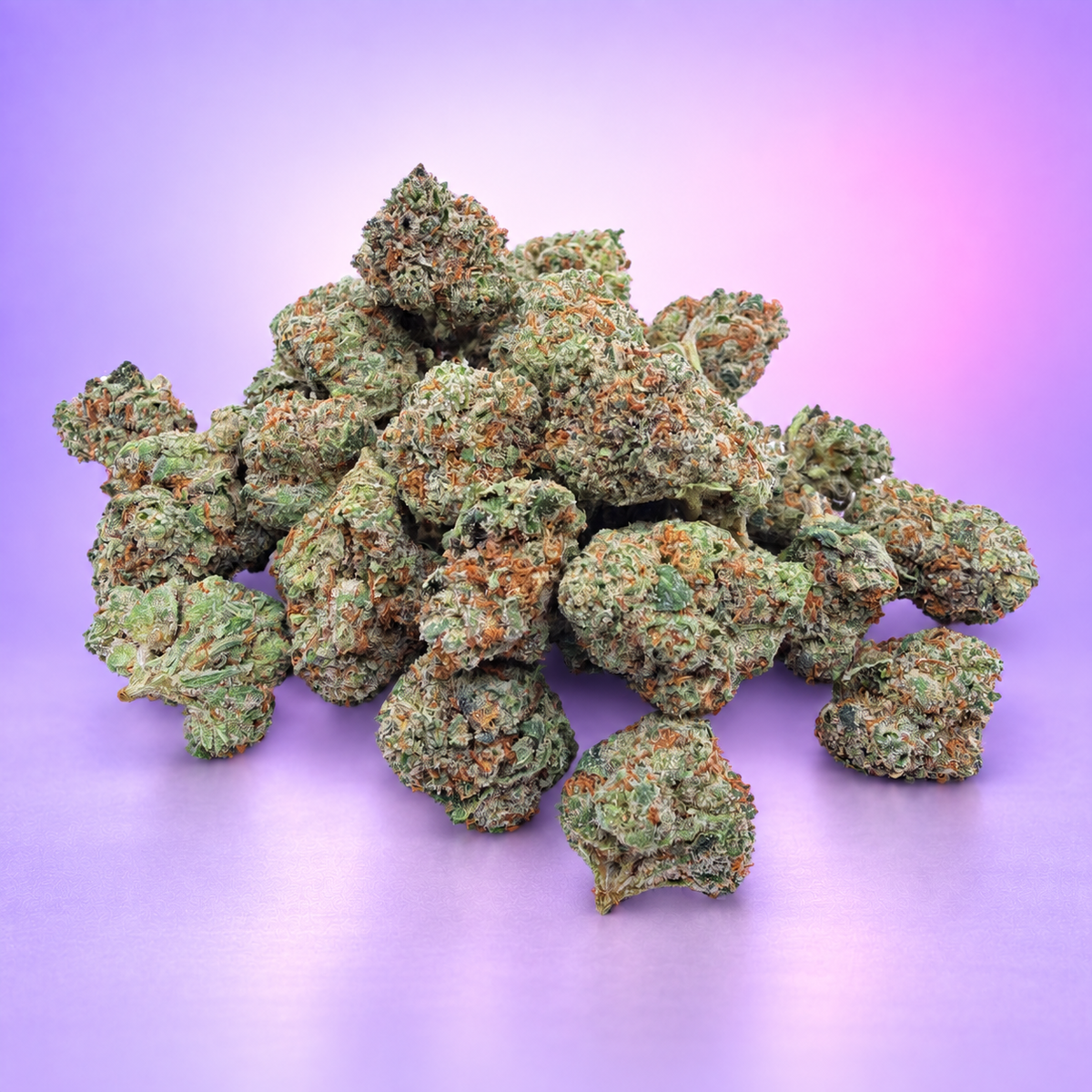 Blue Dream THCA — fleurs sur fond lilas et rose Tentakush